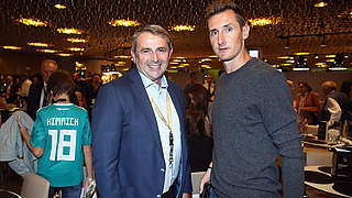 Treffen des CdN in der Allianz Arena: Klaus Allofs (l.) und Miroslav Klose © 2018 Getty Images