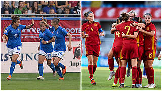 Gegner der DFB-Frauen im November: Italien und Spanien © AFP/Getty Images/Collage DFB