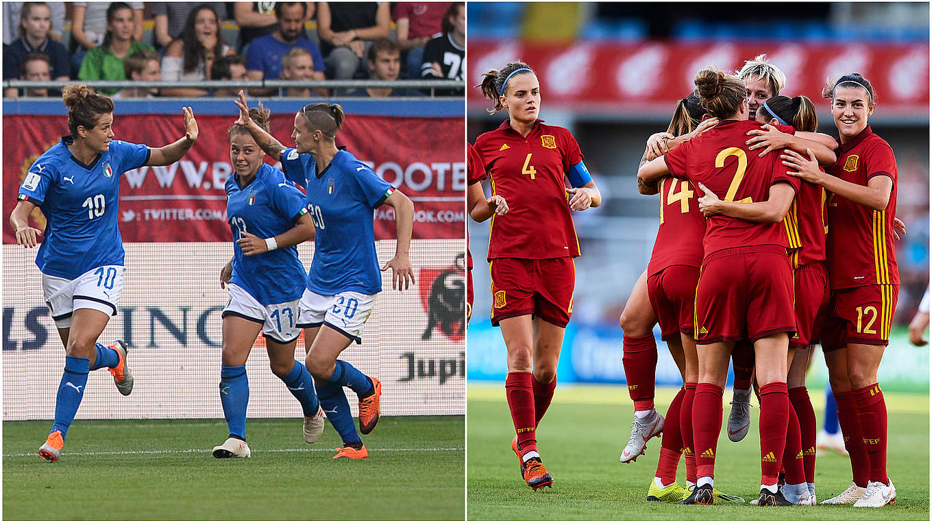 Gegner der DFB-Frauen im November: Italien und Spanien © AFP/Getty Images/Collage DFB