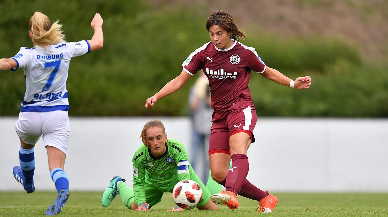 Matchwinnerin: U 20-Nationalspielerin Lena Oberdorf erzielt ihren zweiten Treffer © Jan Kuppert