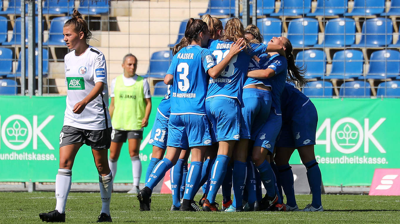 Jubel bei Hoffenheim: Anne Fühner trifft gegen Potsdam © Jan Kuppert