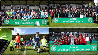 Sieger des jeweiligen Turniers: Berlin, Hennef, Bayern © Getty Images/Collage DFB