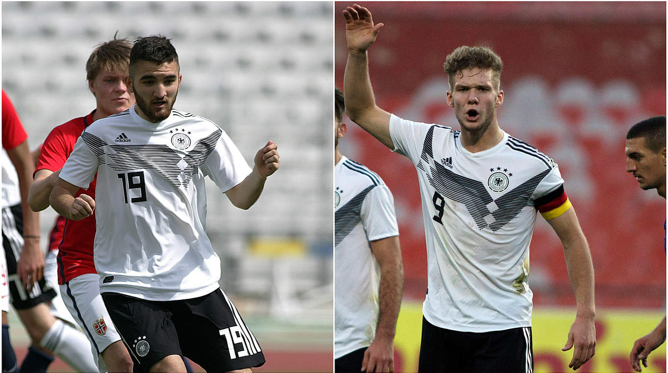 Mit vier Toren treffsicherste ihrer Teams: Erkan Eyibil und Stuttgarts Eric Hottmann (v.l.) © Getty Images/Collage DFB