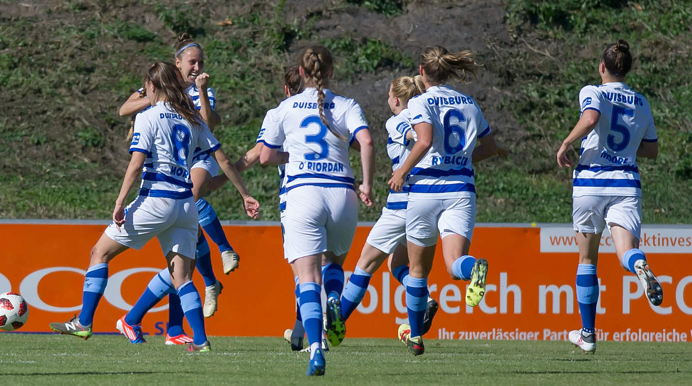 Erster Saisonsieg: der MSV Duisburg holt drei Punkte gegen Werder Bremen © Jan Kuppert