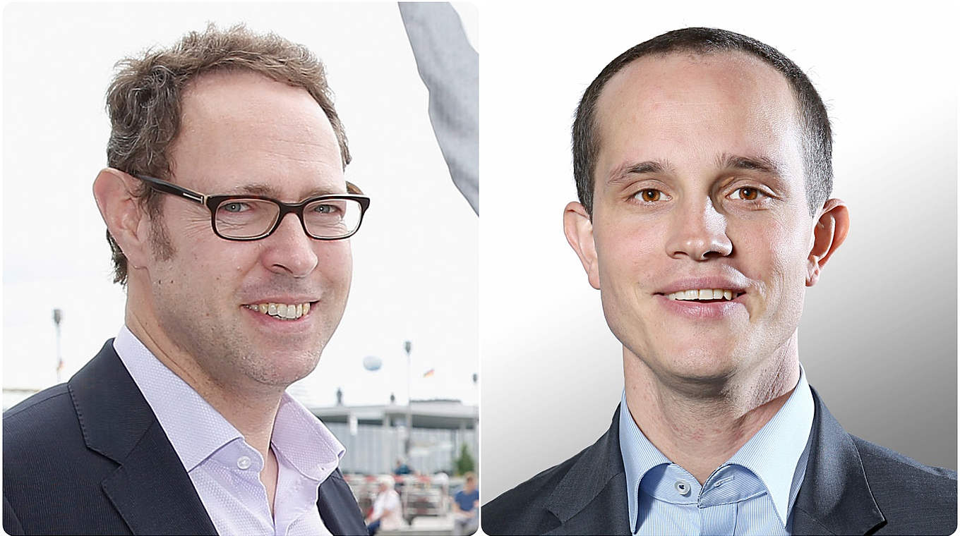 Die Geschäftsführer der großen DFB-Stiftungen: Olliver Tietz (l.) und Tobias Wrzesinski © Getty Images/privat/Collage DFB