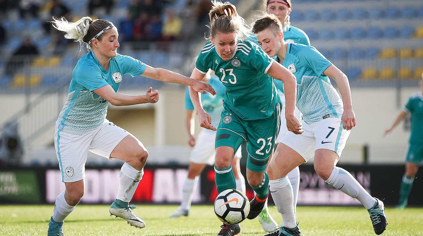 Muss verletzungsbedingt passen: Lena Petermann (v.) vom 1. FFC Turbine Potsdam © Getty Images