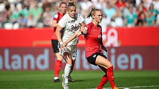 Mit starker Vorstellung gegen Österreich: Startelf-Debütantin Giulia Gwinn (l.) © 2018 Getty Images