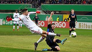 FC Bayern met third-tier SC Paderborn in 2018 in the quarter finals. © 