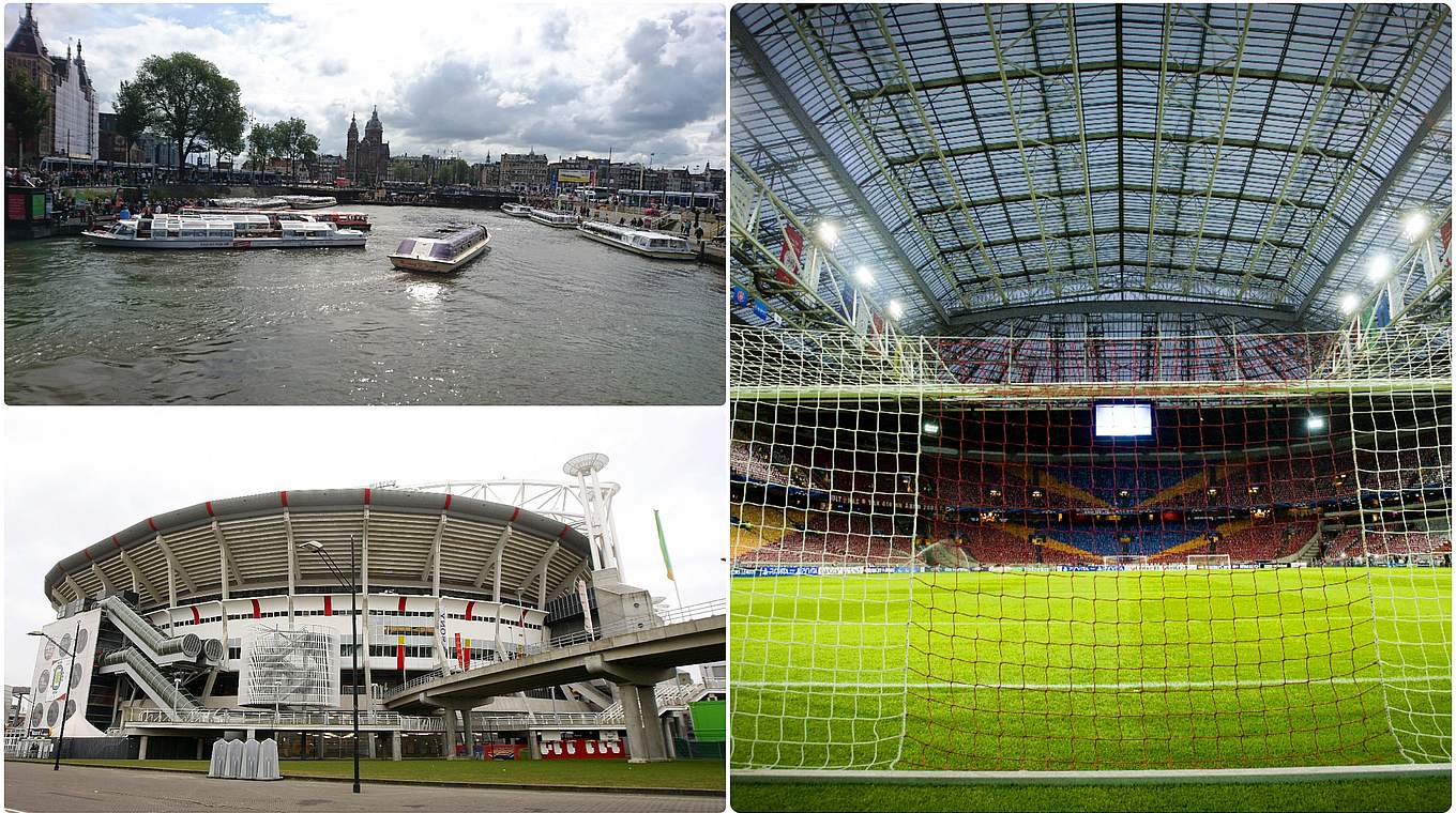 Kulturelles und fußballerisches Zentrum der Niederlande: Amsterdam © Getty Images/Collage DFB