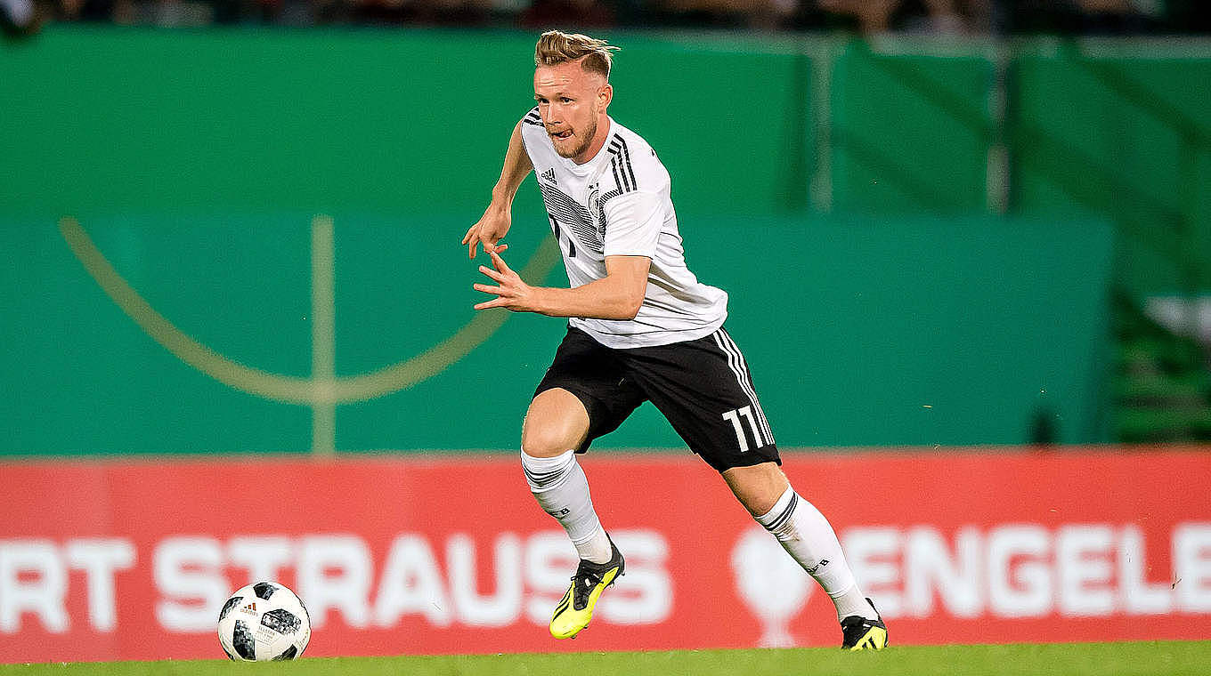 Cedric Teuchert scored when Germany last played Norway. © 