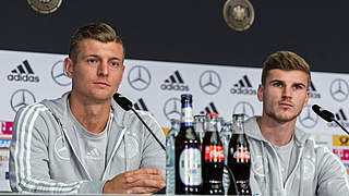 Kroos and Werner at the press conference.  © 2018 Getty Images