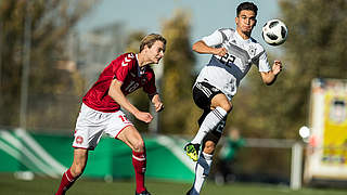  Mehmet-Can Aydin appearing for Germany U17s against Denmark. © © Getty Images