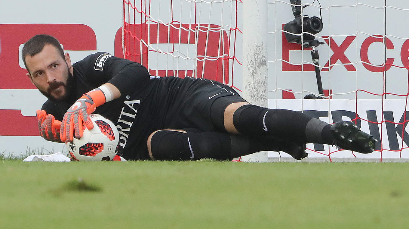 Schwer zu überwinden: Markus Kolke pariert bislang beeindruckende 14 von 25 Elfmetern © 2018 Getty Images