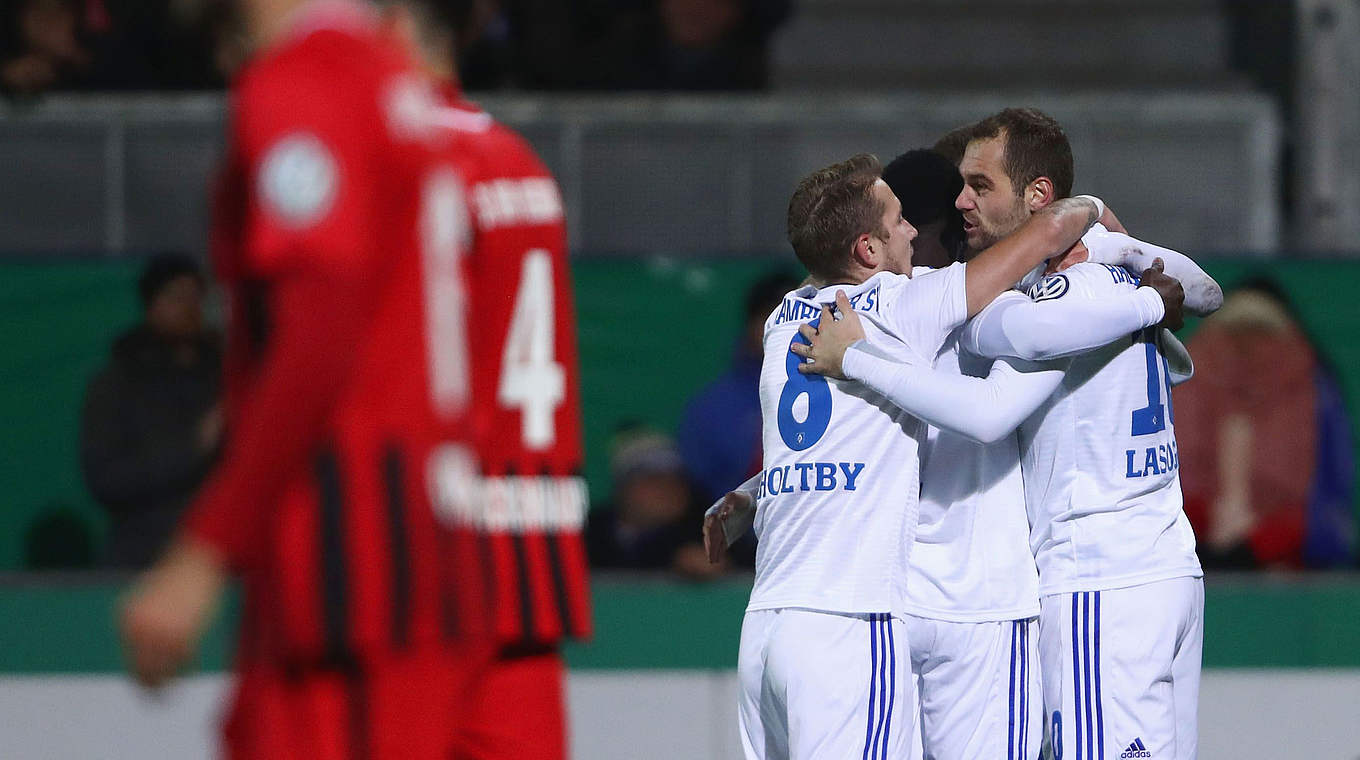 Lasogga (r.) über seine Quote im Pokal: "Es läuft jetzt gerade ganz gut" © GettyImages