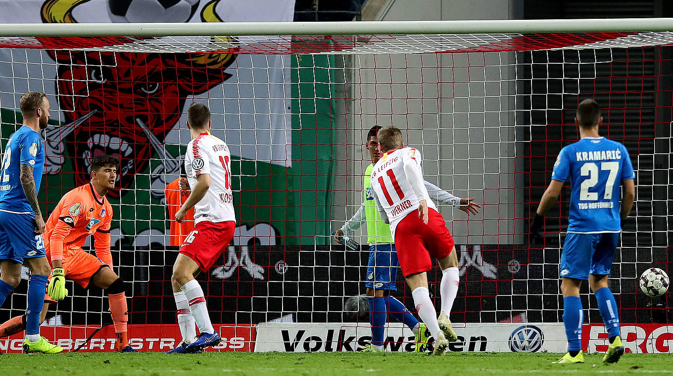 Timo Werner scored twice as Leipzig beat TSG Hoffenheim 2-0. © Getty Images