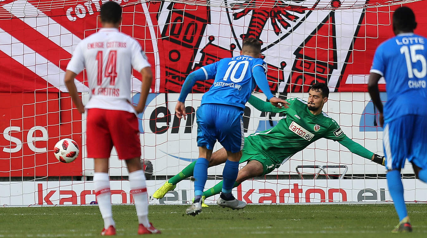 Tor per Elfmeter: Maximilian Oesterhelweg erzielt das 1:0 für Lotte © GettyImages