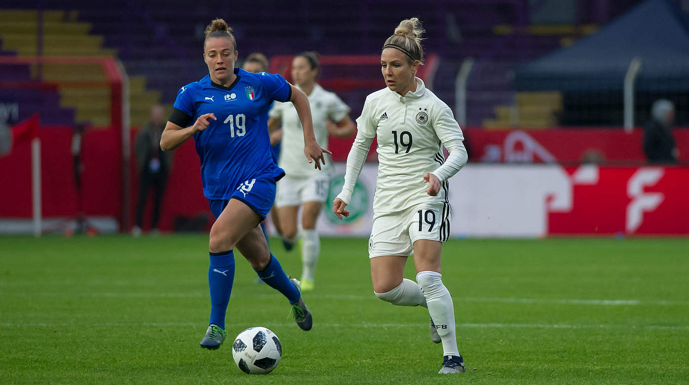 Svenja Huth put in a real shift against Italy © Jan Kuppert