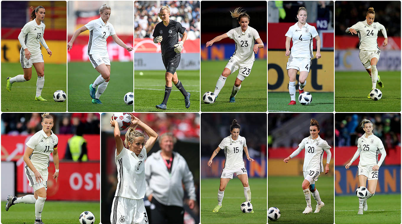 Elf Spielerinnen, ein Ziel: ein Sieg gegen Spanien © Getty Images/imago/Collage DFB