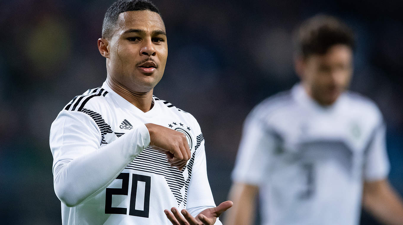 Löw on Gnabry: "He is the player who, at the moment, is best suited for us up front" © 2018 Simon Hofmann