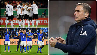Duell mit Italien: der deutschen U 21 winkt der 200. Sieg © Getty Images/Collage DFB