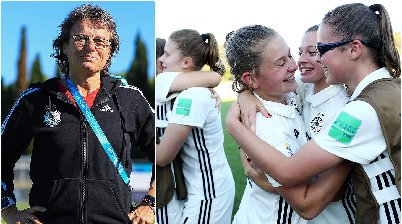 DFB-Trainerin Ballweg (l.): "Wir werden alles daransetzen, ins Halbfinale einzuziehen" © Bilder Getty Images / Collage DFB