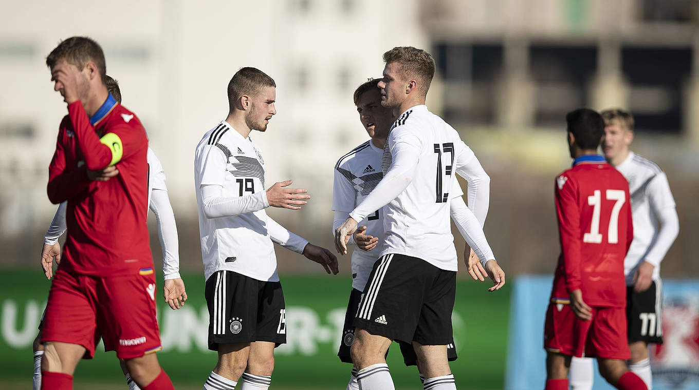 Zum Turnierabschluss gegen Armenien Platz drei gesichert: die deutsche U 19 © GettyImages
