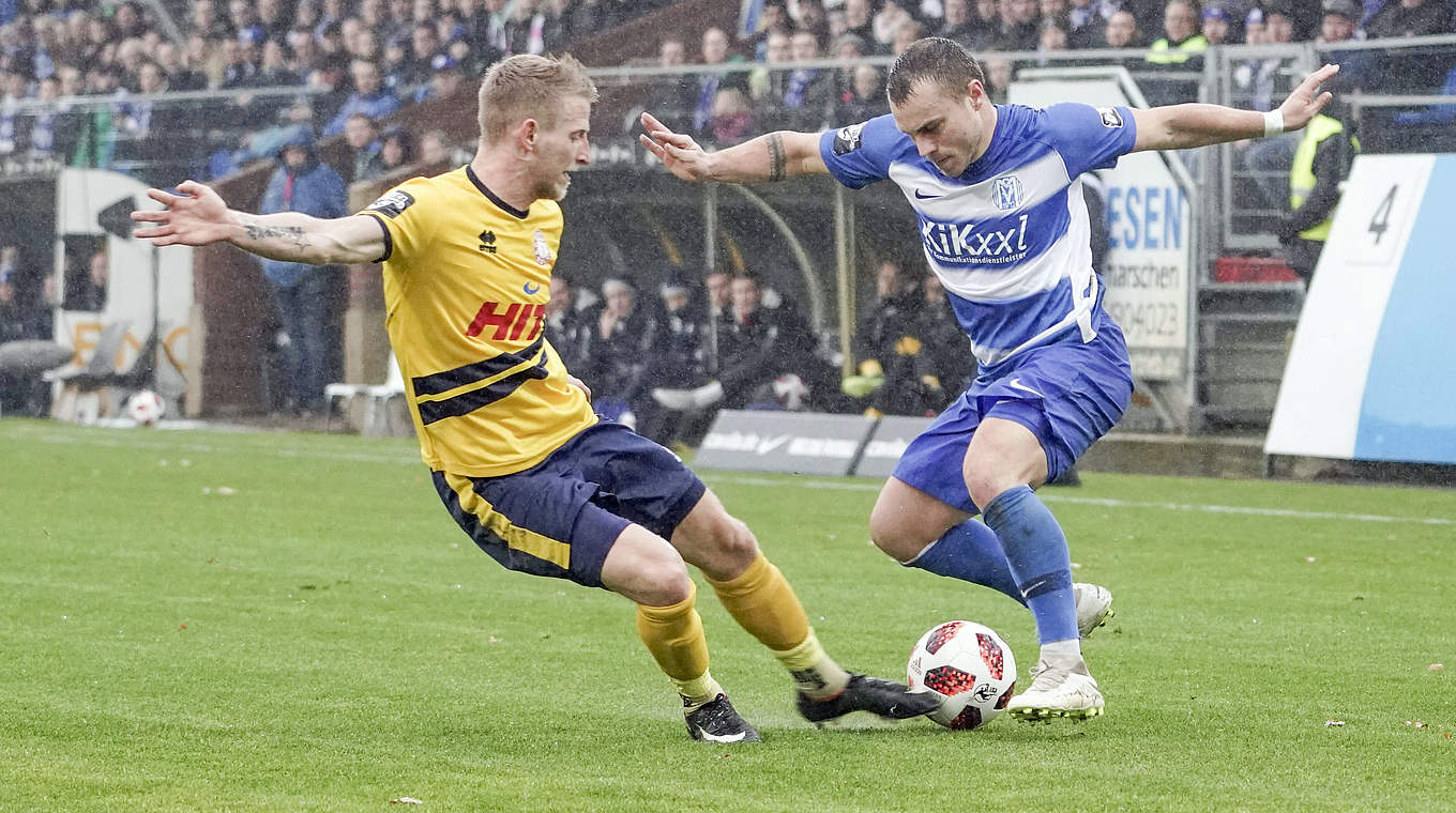 Ausgetanzt: Meppens Nico Granatowski (r.) bereitet gegen Köln ein Tor vor © imago/Werner Scholz