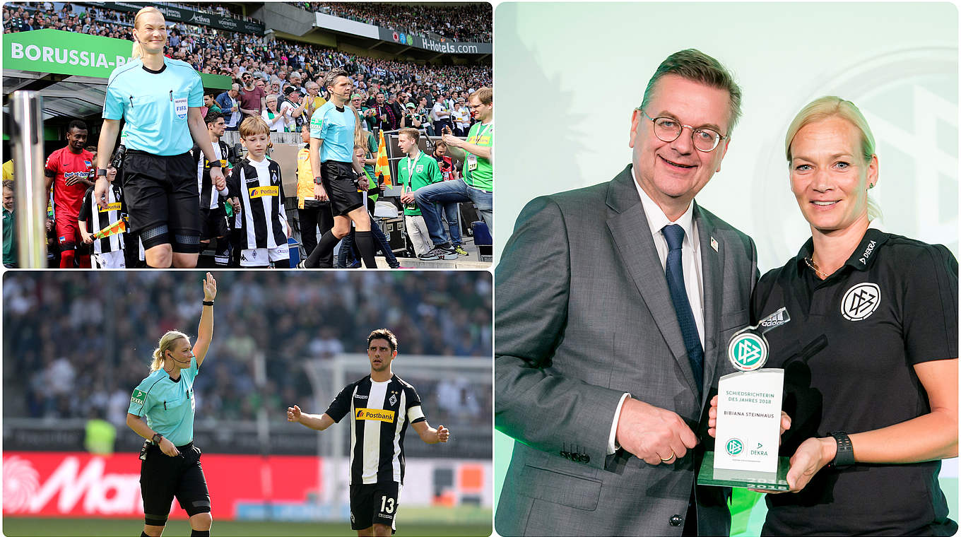 "Bin unglaublich dankbar": Steinhaus zum vierten Mal Weltschiedsrichterin des Jahres © Getty Images/Collage DFB