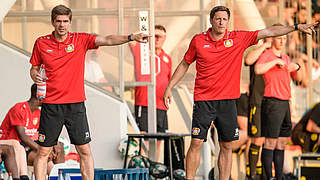 Spektakulärer Sieg in Essen: Leverkusens Trainer Patrick Weiser (l.) und Jan Hoepner © imago