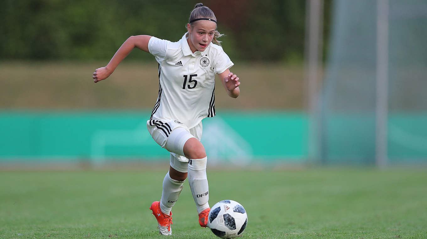 Leitet den Kölner Sieg in der 51. Minute ein: U 17-Nationalspielerin Leonie Zilger © 2018 Getty Images