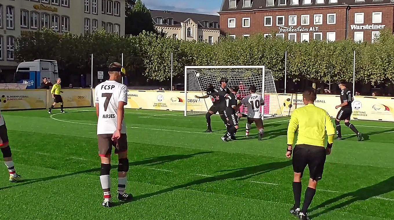 Scoring the August Goal of Month in the final of the Blind Football Bundesliga for FC St. Pauli. © 