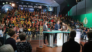 Participating in the round of 16 DFB-Pokal draw in Dortmund. © 2018 Getty Images