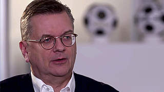 Im Gespräch: DFB-Präsident Reinhard Grindel © DFB-TV