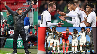 Viel erlebt im vergangenen Jahr: Die U-Teams des DFB © Bilder Getty Images / Collage DFB