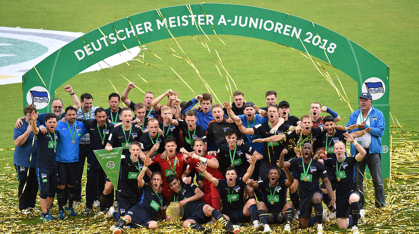 Titelverteidiger: Die U 19 von Hertha BSC ist der aktuelle Deutsche Meister © imago/Team 2
