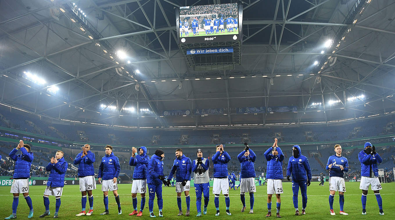 Veltins-Arena auf Schalke: Schalke 04 gegen Fortuna Düsseldorf © 2018 Getty Images