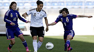 Letztes Duell, letzter Sieg: Torschützin Marozsan (M.) beim 3:0 gegen Japan 2014 © GettyImages