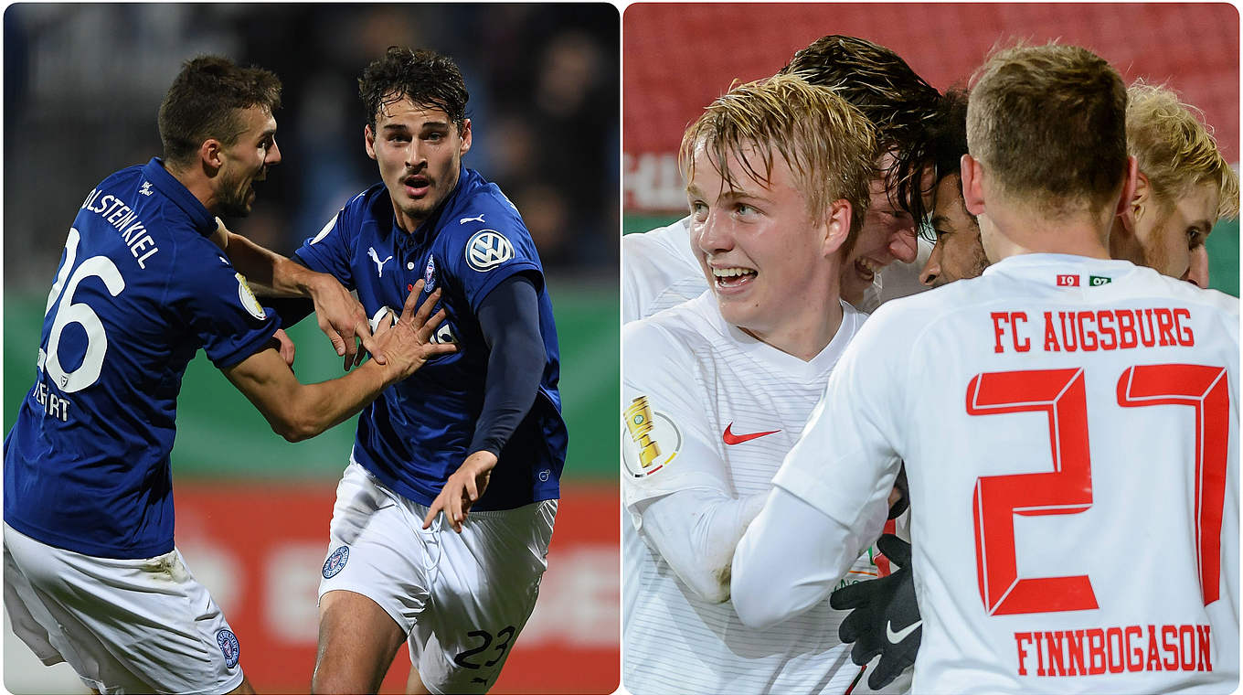 Kiel and Augsburg both enjoyed their second round successes.  © Getty Images/imago/Collage DFB