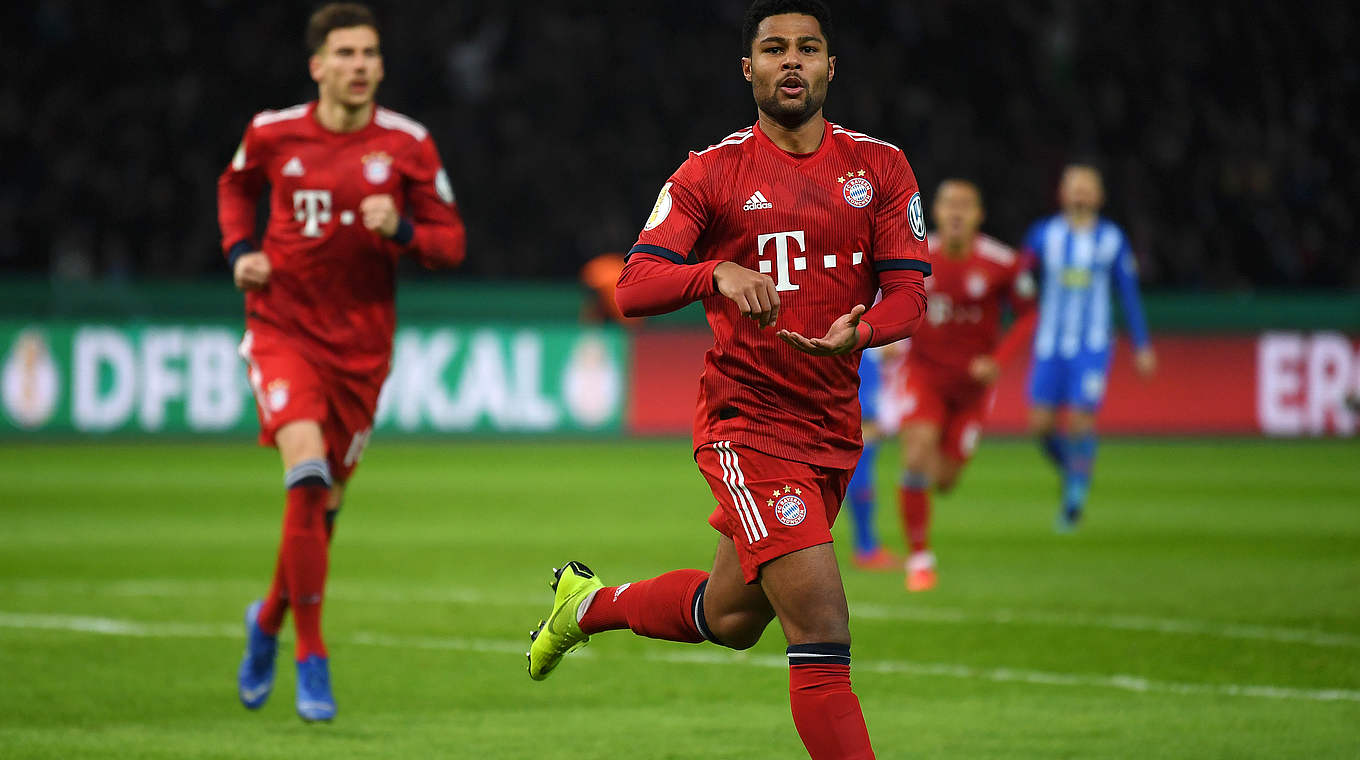 Der frühe Ausgleich: Serge Gnabry bejubelt sein Tor in der 7. Minute © 2019 Getty Images