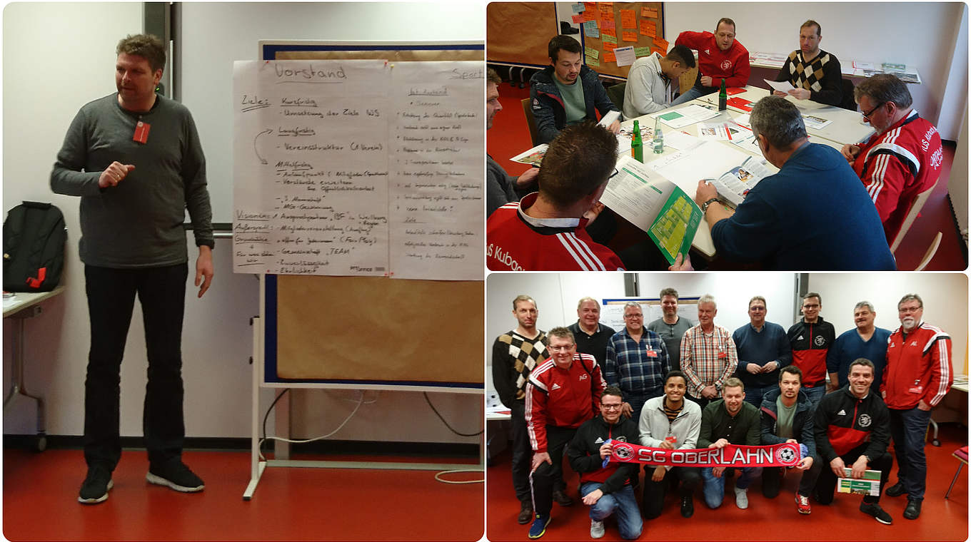 Unterstützung in wichtigen Fragen: das Projekt "Workshop zur Fußballentwicklung" © Collage DFB