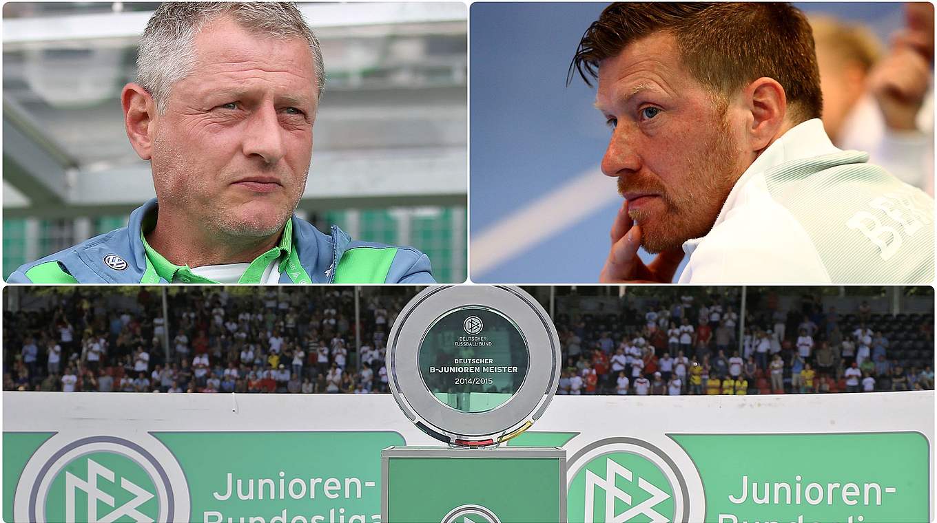 Duell der Trainerfüchse: Steffen Brauer (l.) empfängt mit dem VfL Neuendorfs Hertha © Getty Images/Collage DFB