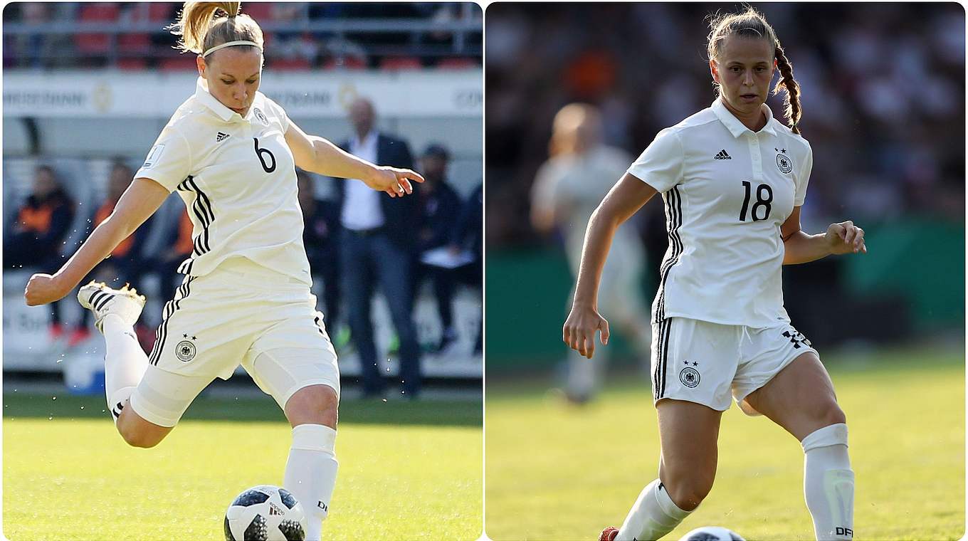 Rücken in den Kader fürs Frankreich-Spiel: Kristin Demann (l.) und Klara Bühl © Getty Images/Collage DFB