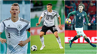 Klostermann, Stark and Eggestein will be hoping to make their debuts.  © imago/Getty Images, Collage: DFB