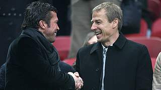 Sie werben künftig für die EURO 2020: Lothar Matthäus (l.) und Jürgen Klinsmann © Getty Images