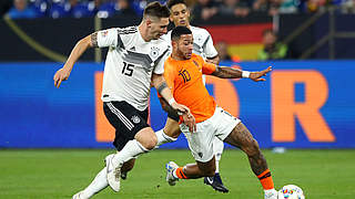 Niklas Süle and Memphis Depay will meet again on Sunday © 2018 Getty Images