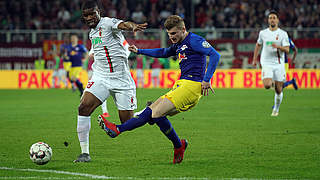 Timo Werner gave Leipzig the lead with a superb finish in the 74th minute. © Getty Images