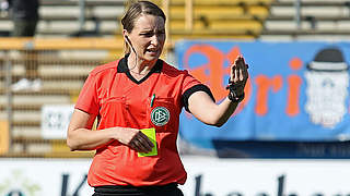 57. Einsatz in der Allianz Frauen-Bundesliga: Schiedsrichterin Kathrin Heimann © imago images / Rene Traut
