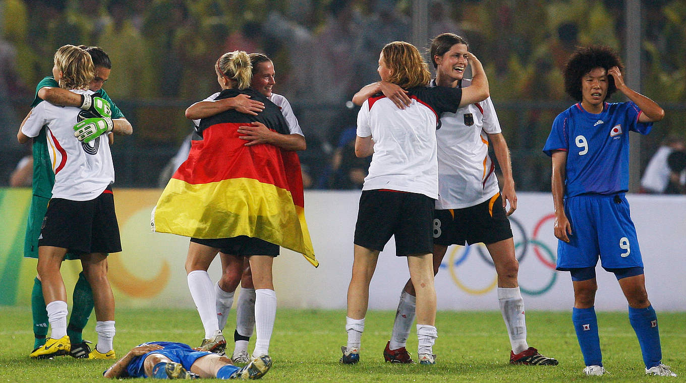 Jubel über Bronze: Das Spiel um Platz drei bei Olympia 2008 gewinnt Deutschland 2:0 © Getty-Images