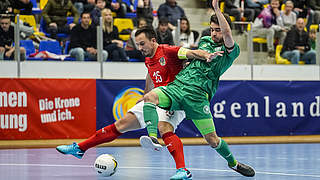 Erneut gegen den Nachbarn: das DFB-Futsal-Team im Spiel gegen Österreich © 2019 Getty Images