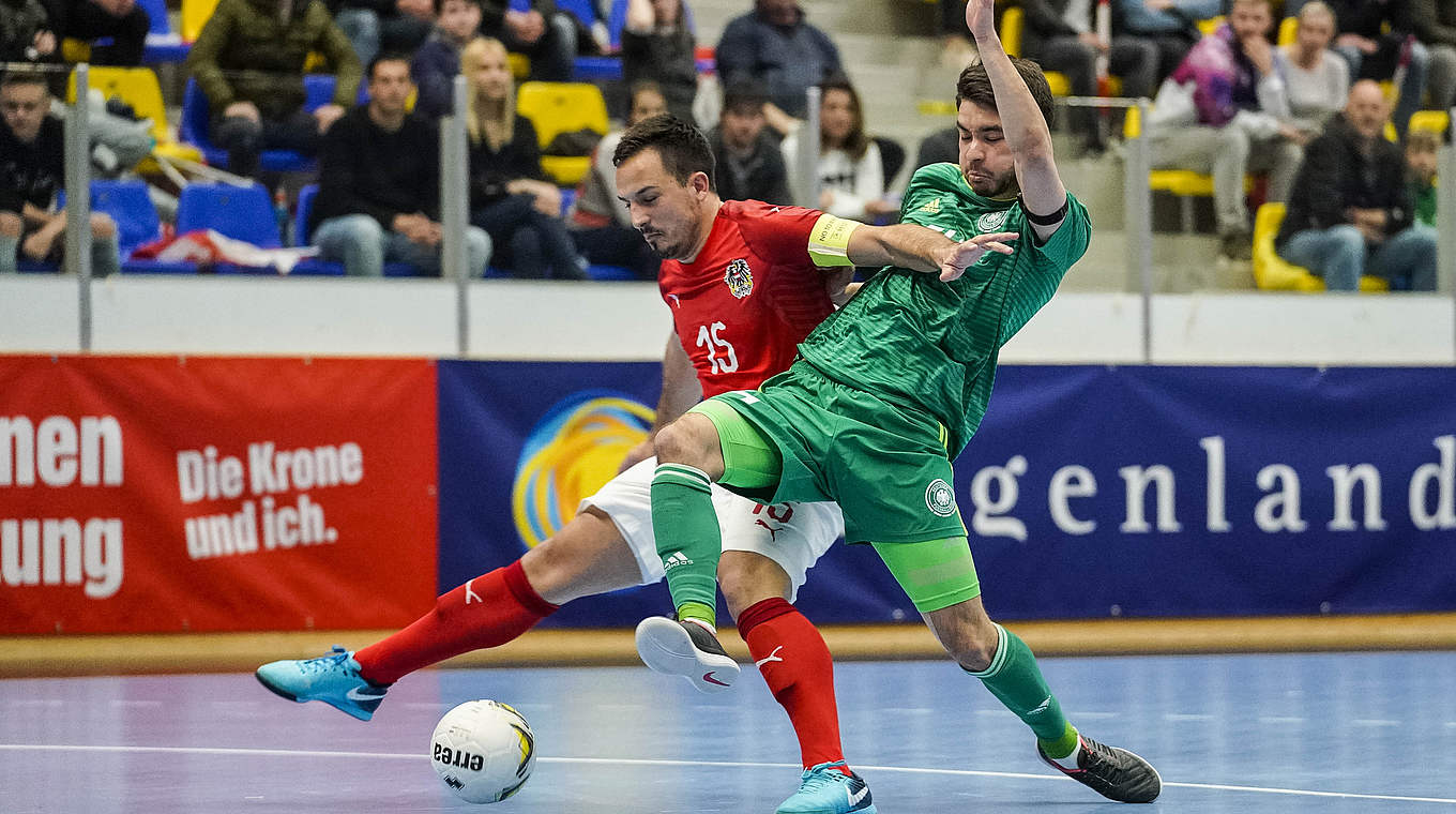 Erneut gegen den Nachbarn: das DFB-Futsal-Team im Spiel gegen Österreich © 2019 Getty Images